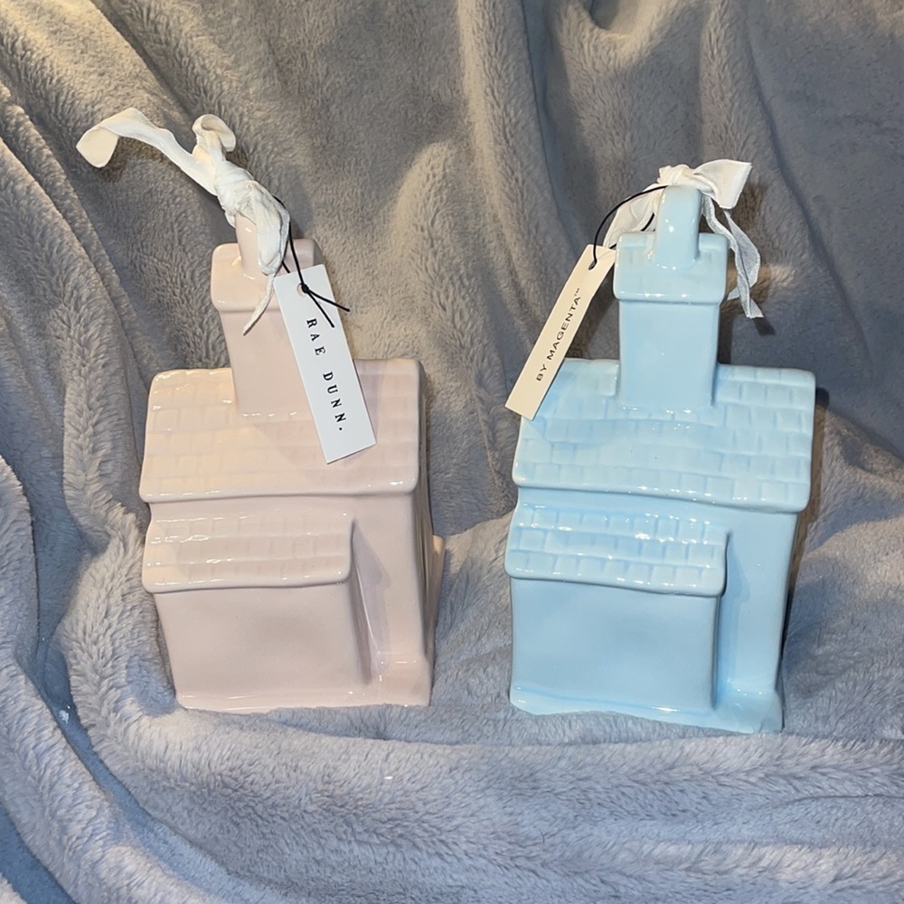 Rae Dunn Wedding Birdhouse Set “Bride/Groom Side” - Picture 4 of 6